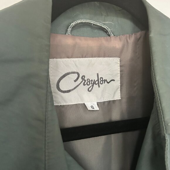 Croydon Teal Trench Coat, Size Small - Picture 3 of 9